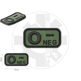 0 NEG Rubber OD Bloodtype Patch