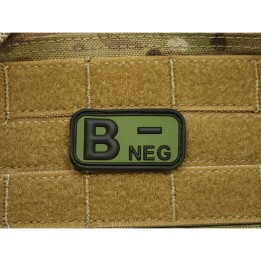B NEG Rubber OD Bloodtype Patch