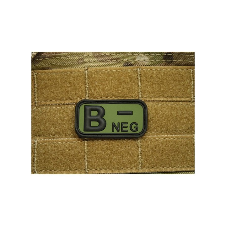 B NEG Rubber OD Bloodtype Patch