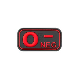 0 Neg Rubber Bloodtype Blackmedic Patch