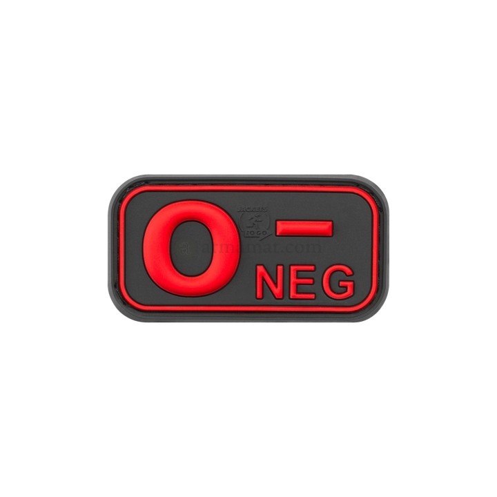 0 Neg Rubber Bloodtype Blackmedic Patch