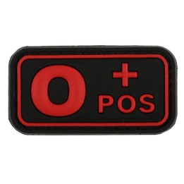 0 Pos Rubber Bloodtype Blackmedic Patch
