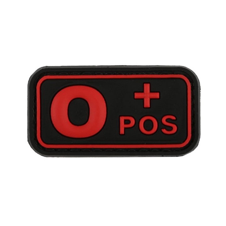 0 Pos Rubber Bloodtype Blackmedic Patch