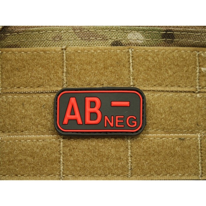AB Neg Rubber Blackmedic Bloodtype Patch