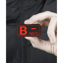 B Neg Rubber Bloodtype Blackmedic Patch