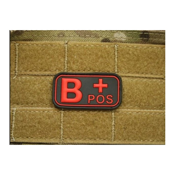 B Pos Blackmedic Rubber Patch