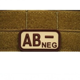 AB NEG Rubber TAN  Bloodtype Patch