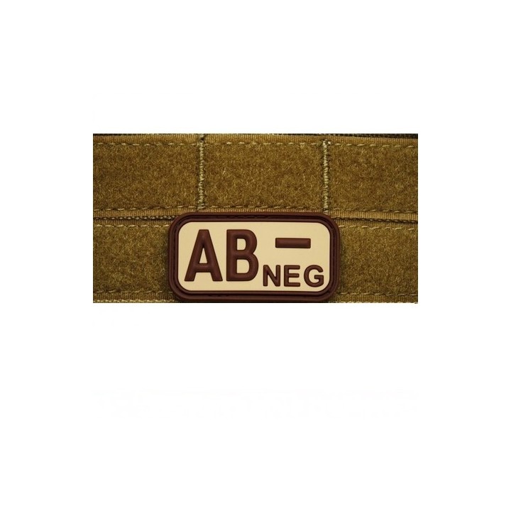 AB NEG Rubber TAN  Bloodtype Patch