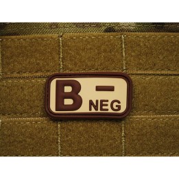 B NEG Rubber tan Bloodtype Patch