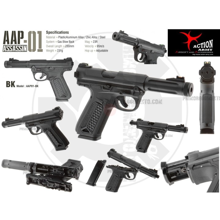 AAP01 Assassin GBB Full Auto / Semi Auto - Black
