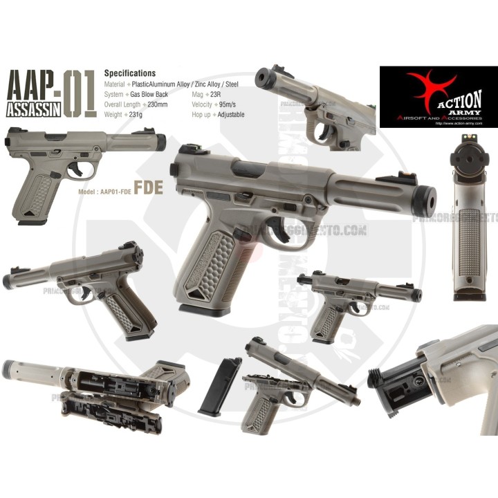 AAP01 Assassin GBB Full Auto / Semi Auto - FDE