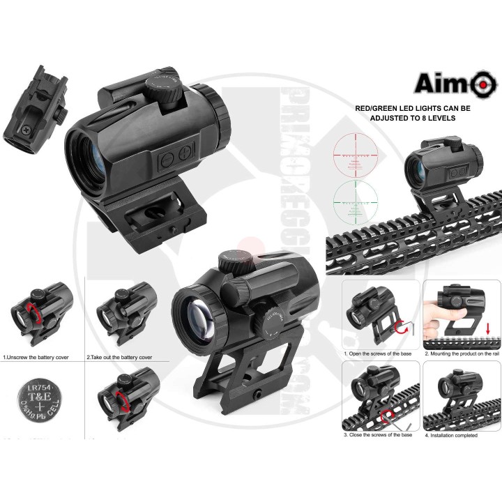 3×22 Scope Red/Green Reticle