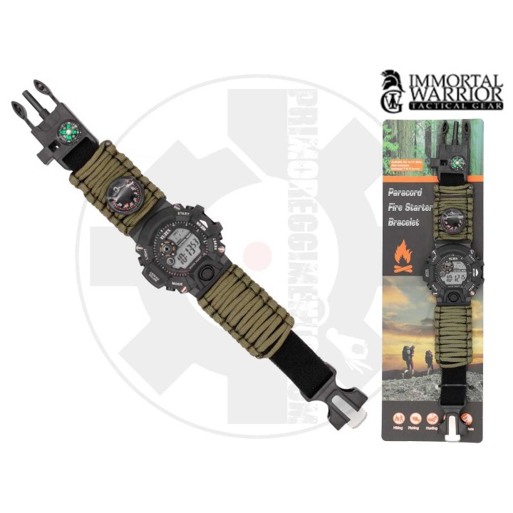 Digital Survival Watch OD – Orologio Digitale Paracord Immortal Warrior