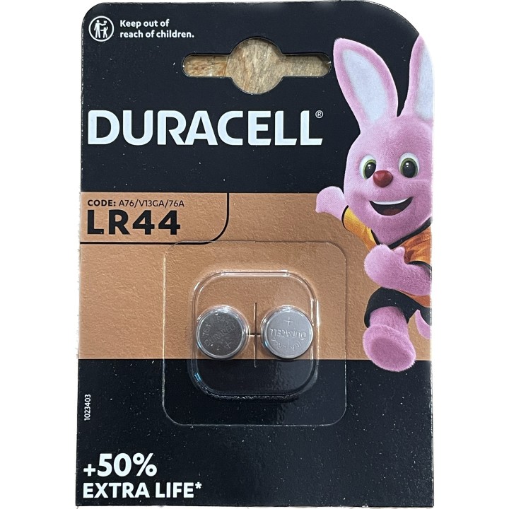 batteria Duracell LR44 blister 2pz