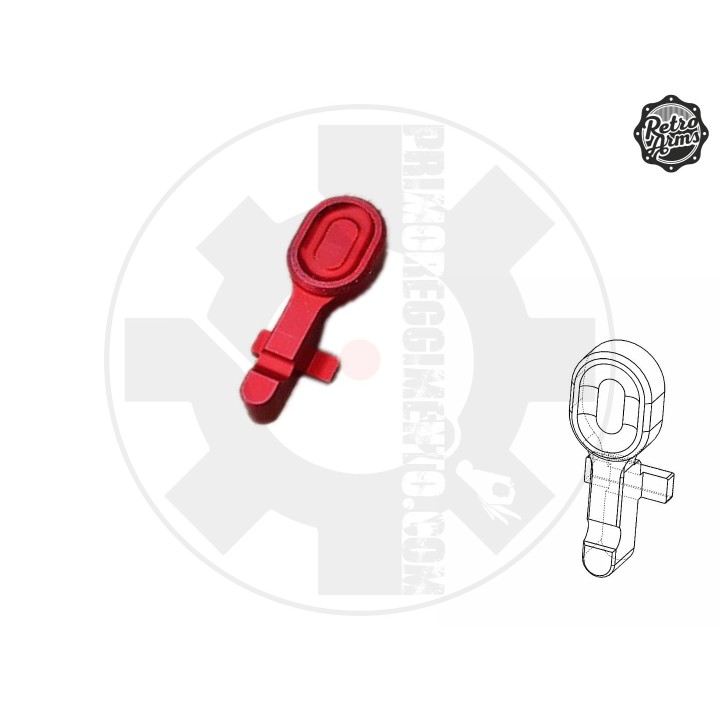 CNC Bolt Catch AR15 - A Red