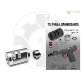 AAP01 Typa-A Compensator 14mm CCW - Silver