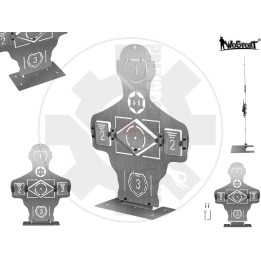 BERSAGLIO MEZZO BUSTO IN METALLO