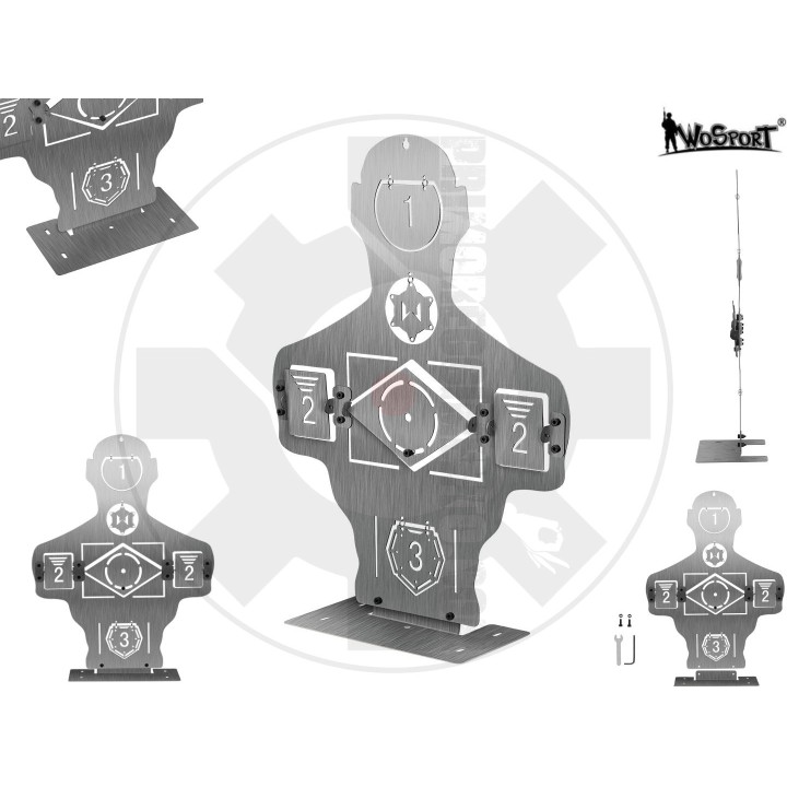 BERSAGLIO MEZZO BUSTO IN METALLO