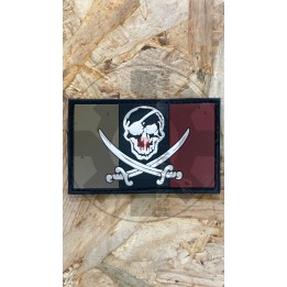 Italia Flag subdued Jolly Rogers Patch