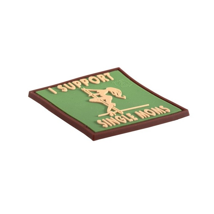 I Support single Moms  Rubber Patch Multicam