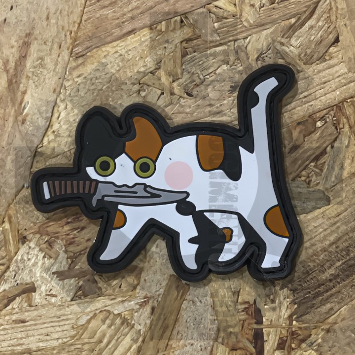 Knife Cat small White / Orange - patch