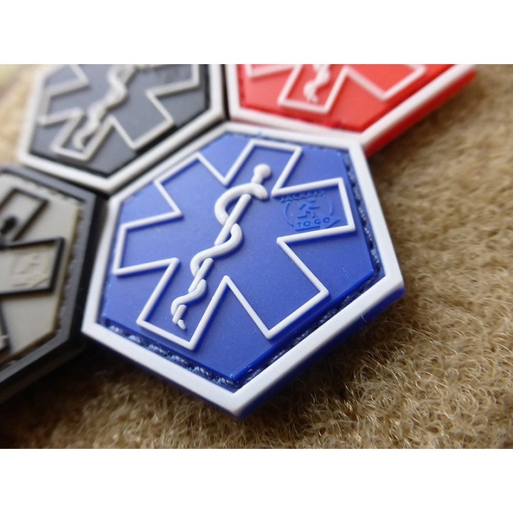 Paramedic Hexagon Rubber Patch Blue