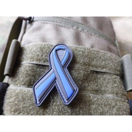 Thin Blue Line Ribbon Rubber Patch Color