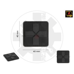 Red Cross Rubber Patch 40mm Blackops