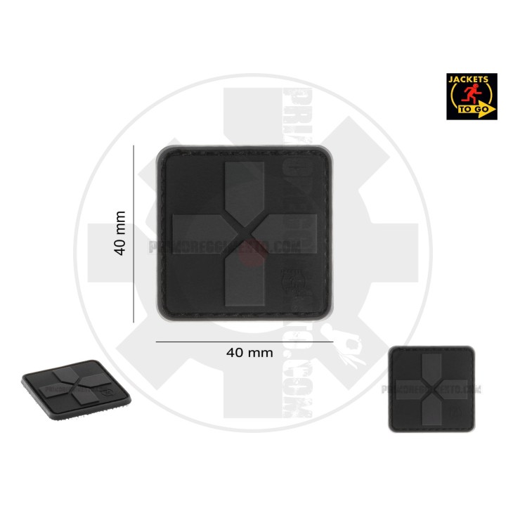 Red Cross Rubber Patch 40mm Blackops