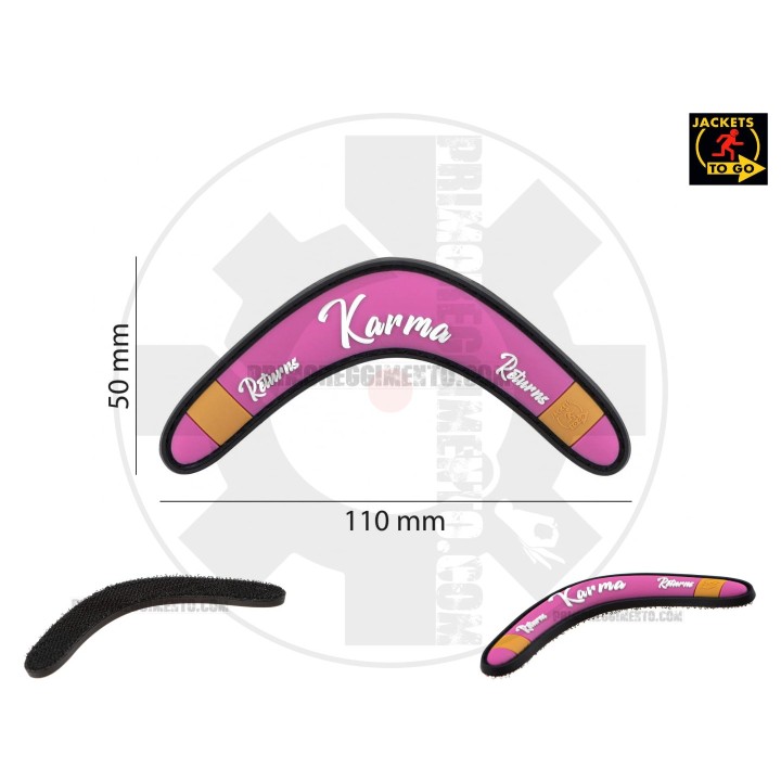 Karma Returns Rubber Patch - Pink