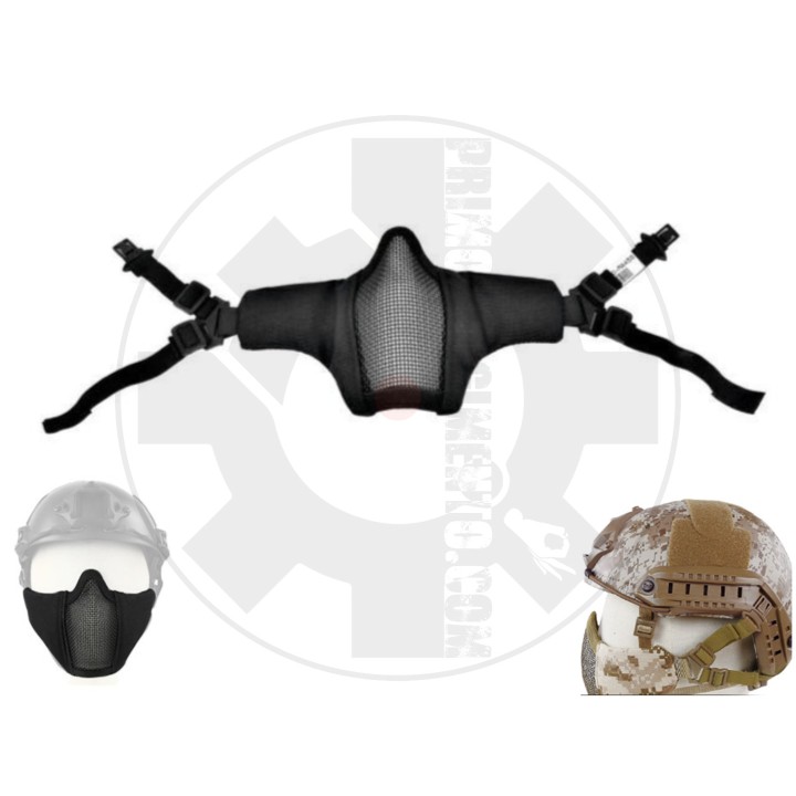 Maschera a rete x FAST imbottita NERA