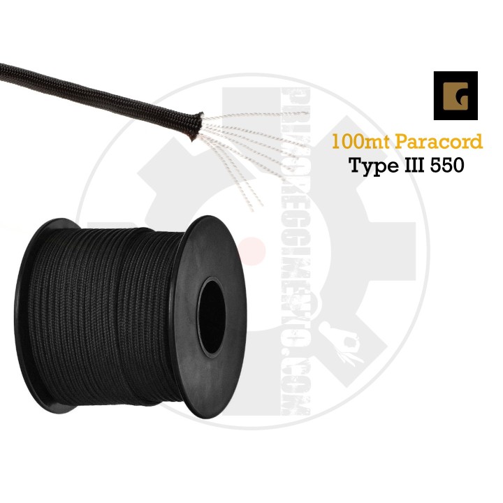 Paracord Type III 550 100m Black
