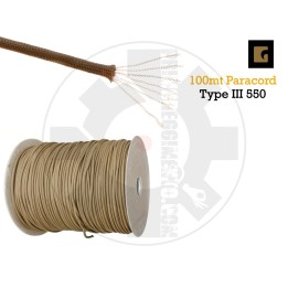 Paracord Type III 550 100m Coyote