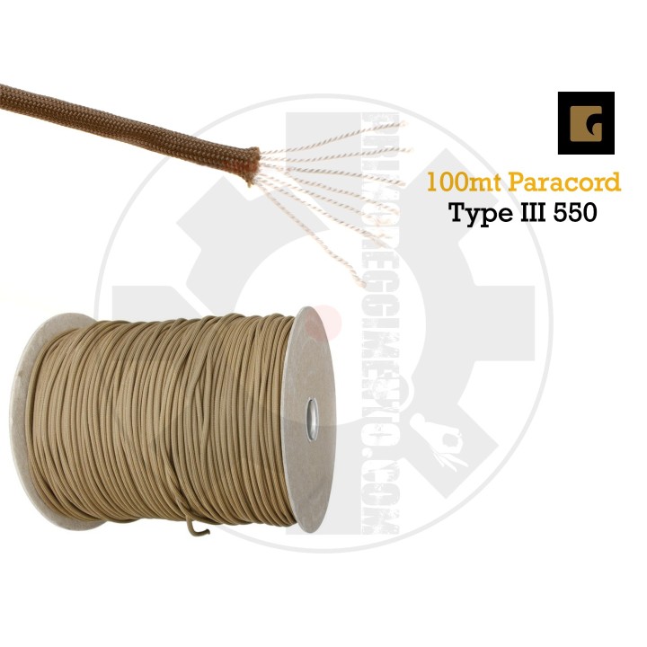 Paracord Type III 550 100m Coyote