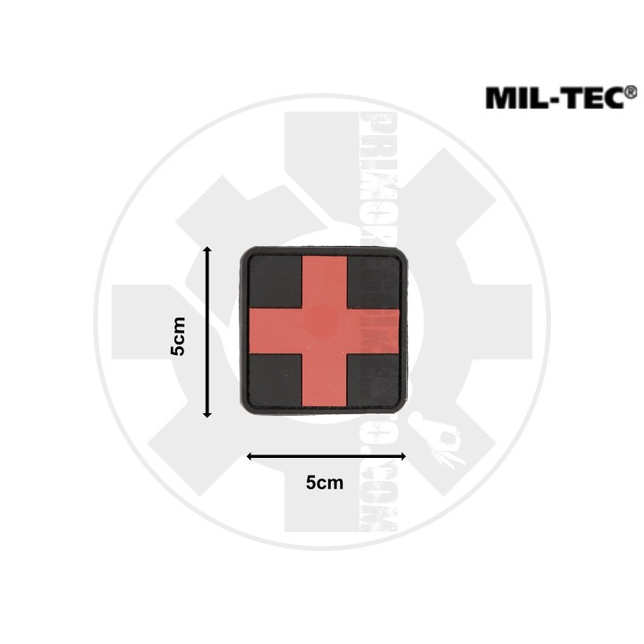 Red cross black/red - patch