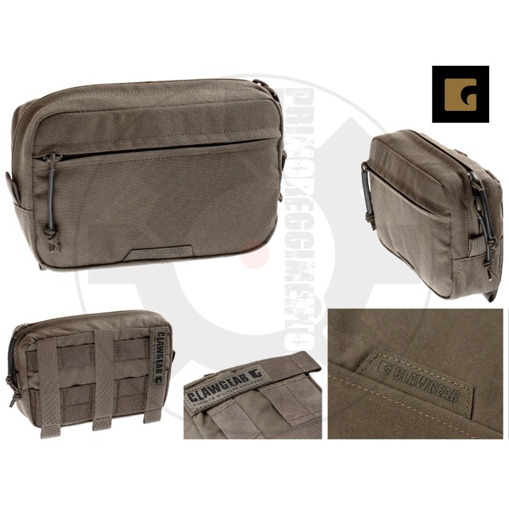 MEDIUM HORIZONTAL UTILITY POUCH ZIPPED CORE RAL7013