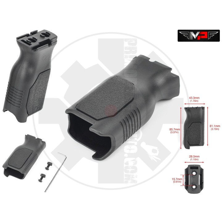 VERTICAL GRIP FOR M-LOK/KEYMOD SYSTEMS BLACK