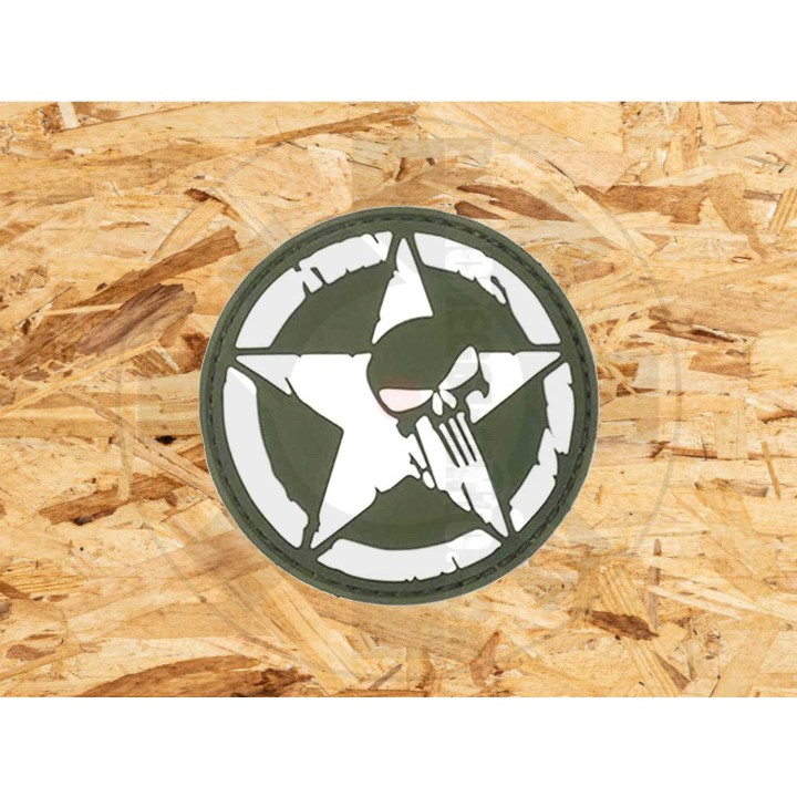Punisher star patch OD
