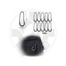 ZIPPER PULLER 10-PACK Wolf Grey