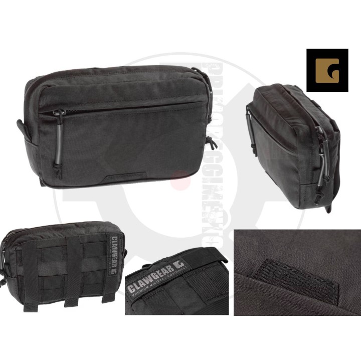 MEDIUM HORIZONTAL UTILITY POUCH ZIPPED CORE BLACK