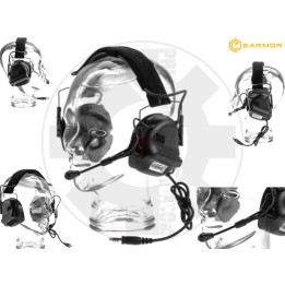 M32X Plus Cuffia Tattica con Microfono - Black