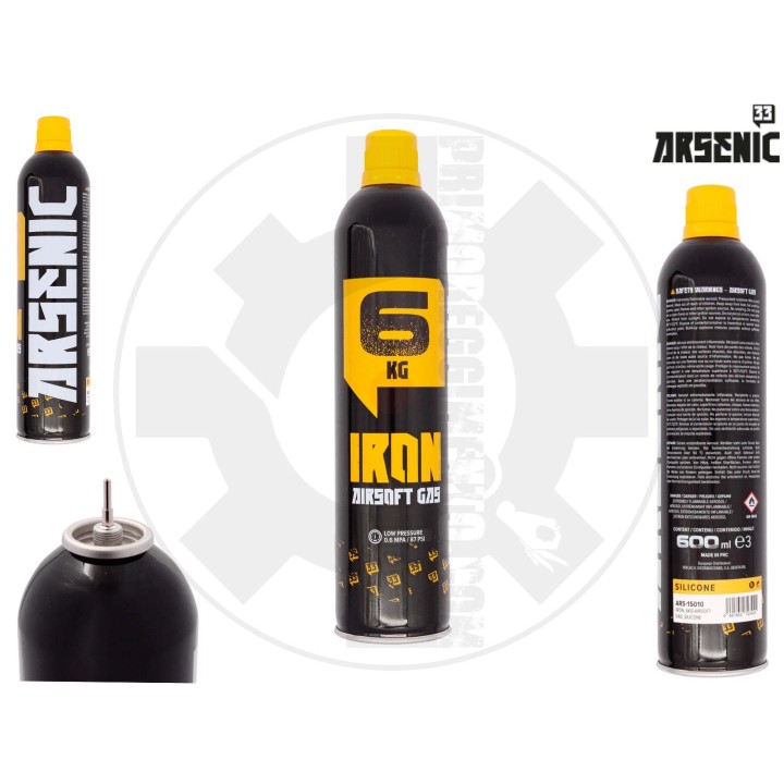 Iron Gas 6 bar 86 psi - 600mlcon Silicone - Arsenic