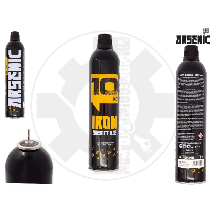 Iron Gas 10 bar 145 psi - 600mlsenza Silicone - Arsenic