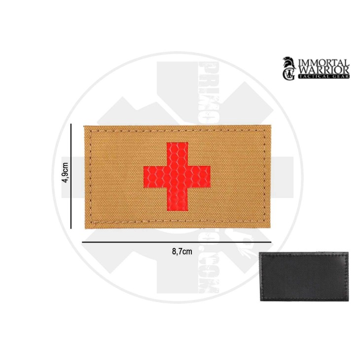 Red cross - Reflective patchTan - Red