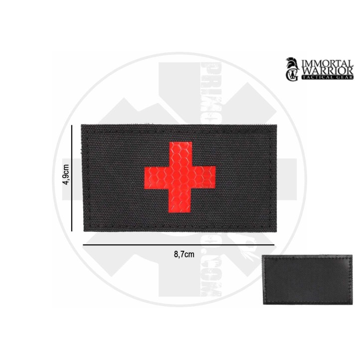 Red cross - Reflective patchBlack - Red