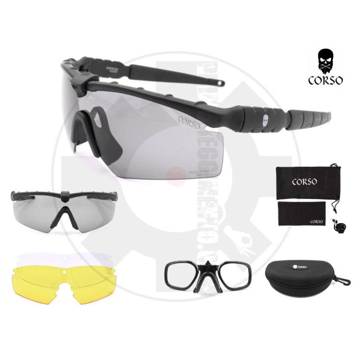 Roger 3 lenti Black - EN166:2002 & ANSI Z87+