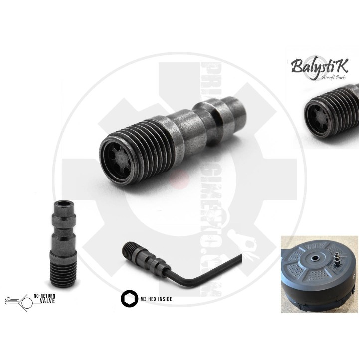 HPA no return valve male fitting for GBB magazine US Version