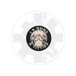 I Love Guns & Titties White - PATCH