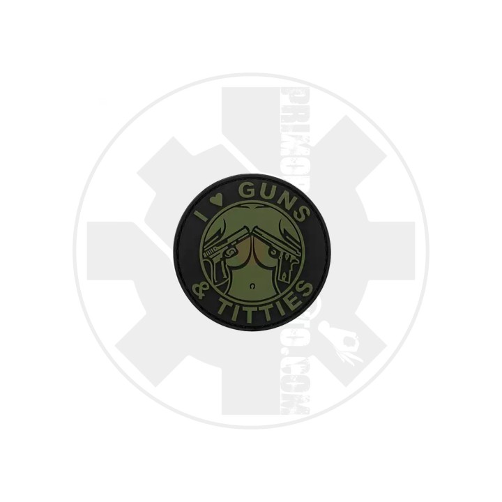 I Love Guns & Titties Green - PATCH