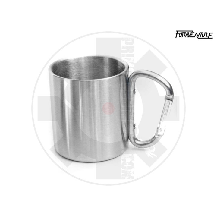 Stainless steel Mug with carabiner